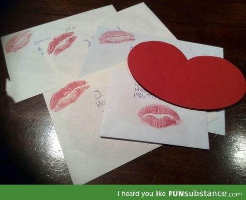 In Holland you can send cards for free on Valentine's Day by leaving a kiss