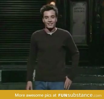 In Jimmy Fallon's audition tape for SNL he looks just like Ted Mosby