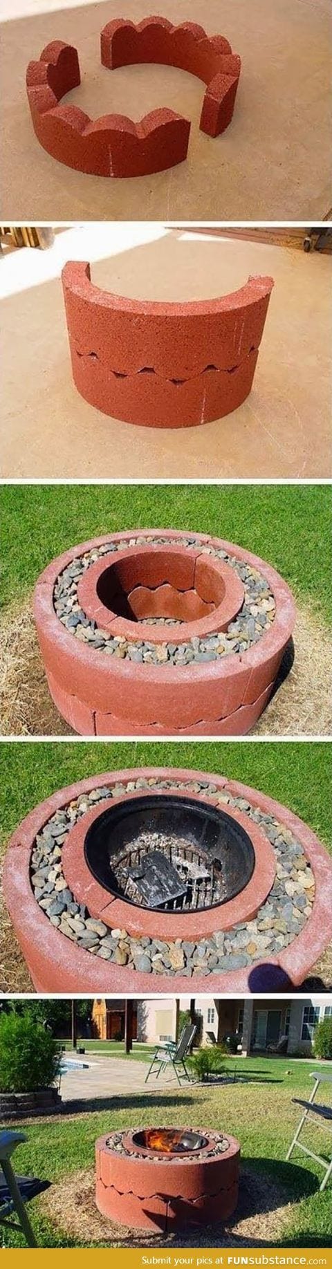 Simple homemade firepit