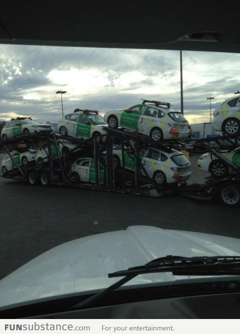 I don't always see Google Maps cars, but when I do I see many