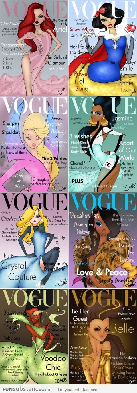 Disney Princesses with Vogue