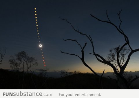 Total solar eclipse happened in Australia