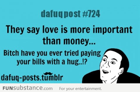 money vs. love