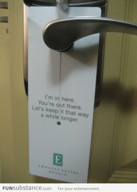 Funny "Do Not Disturb" sign