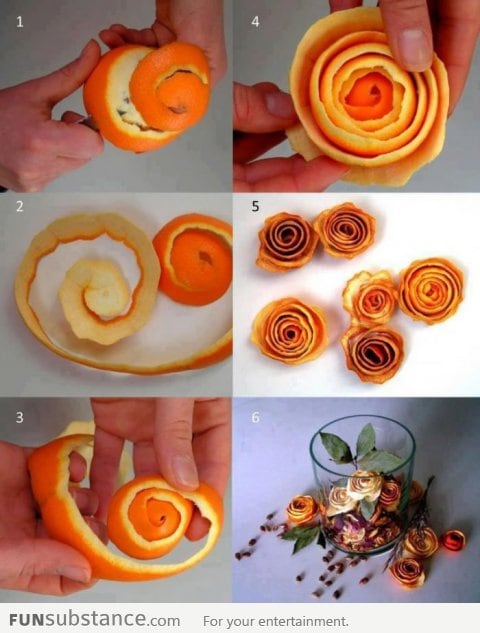 Orange skin flowers