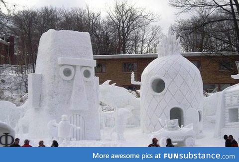 Possibly the coolest snow sculpture ever?