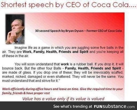 Shortest speech CEO