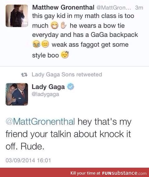 Lady Gaga slays this dude