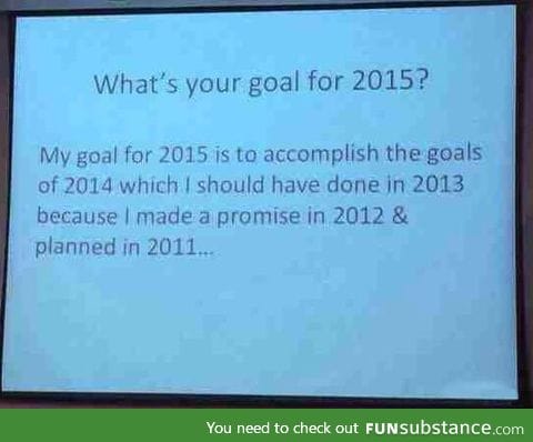 Goal for the new year