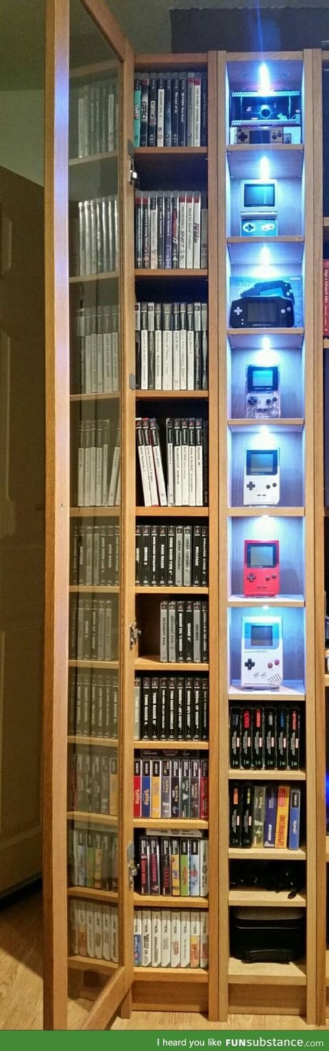 Retro gaming shelf