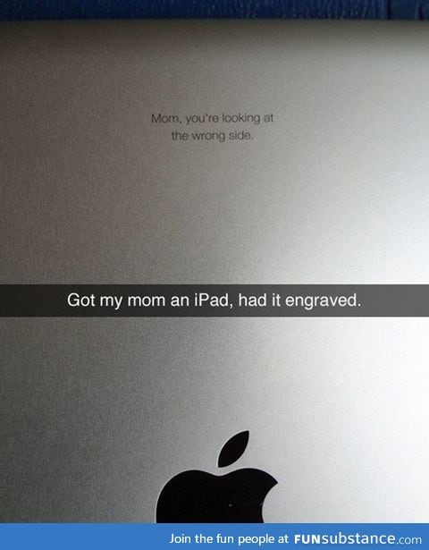 Telling mom how to use an ipad