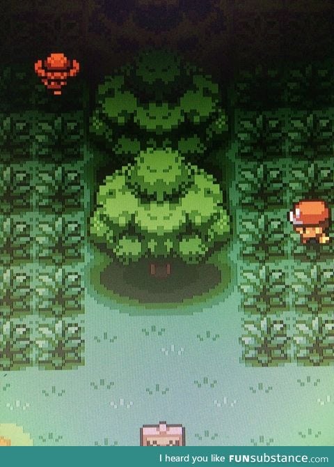 Is it just me or do the trees from Pokemon look like angry men flexing