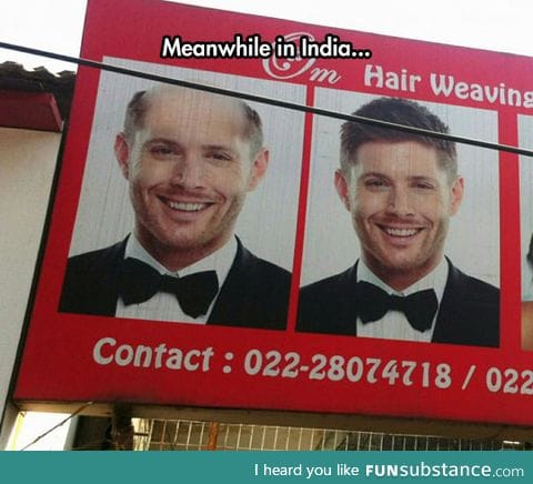 Jensen solved all his hair problems