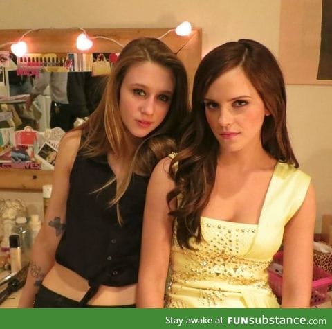 Taissa Farmiga and Emma Watson in one picture. If that is heaven, hold