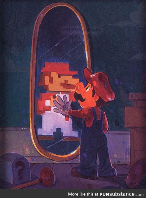 Objects in the mirror may be more pixelated than they appear