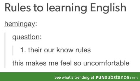 Rules to learning English