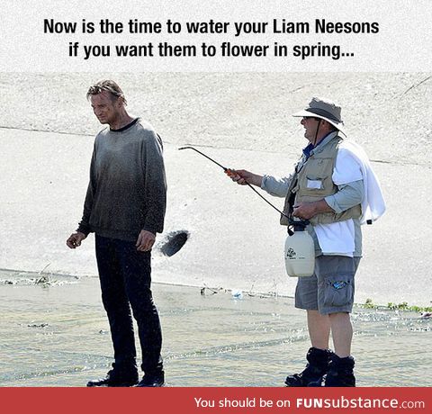 Always remember to water your liam neeson