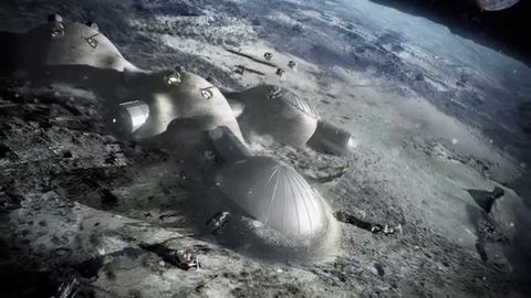 Using 3D printers to establish a lunar base