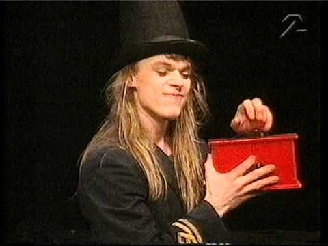 Funny magician makes fun of common magic tricks