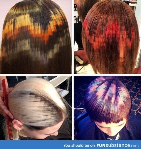 Pixelated hair coloring!