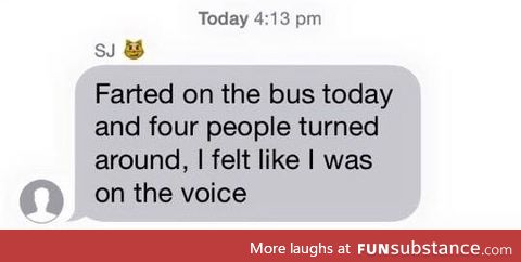 Farted on the bus today