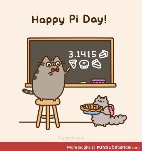 Day 126 of your daily dose of cute: It's pi day!! now you have a reason to eat pie