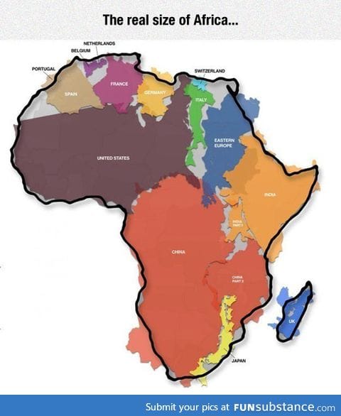 Africa is huge