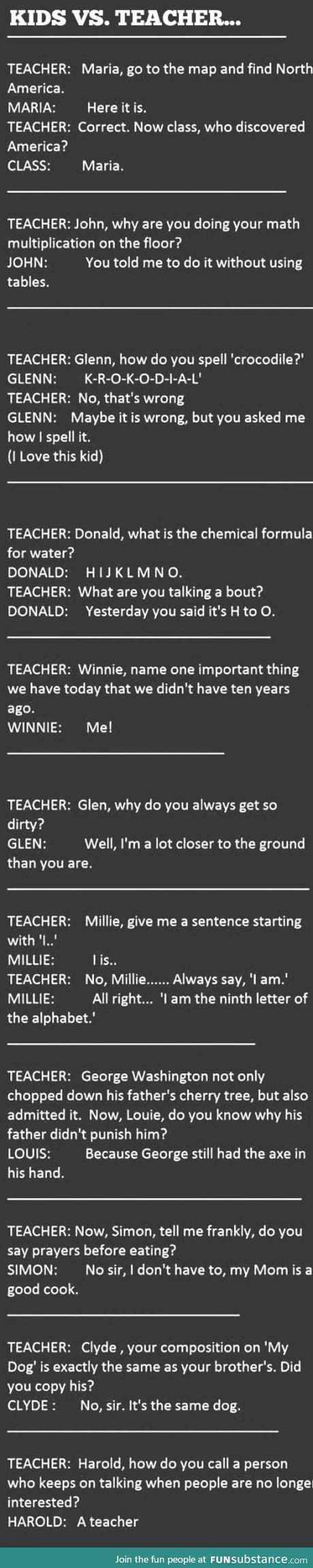 Student Vs. Teacher