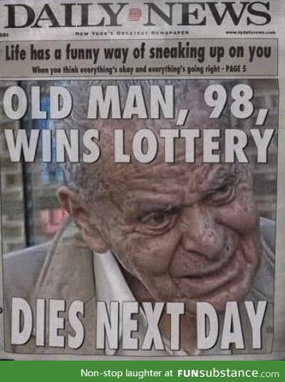 Bad luck Brian as an old man