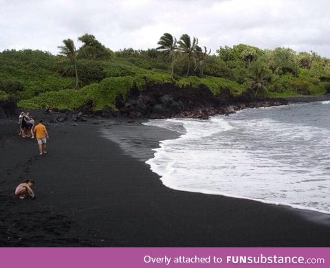 Black sand beaches are beautiful too