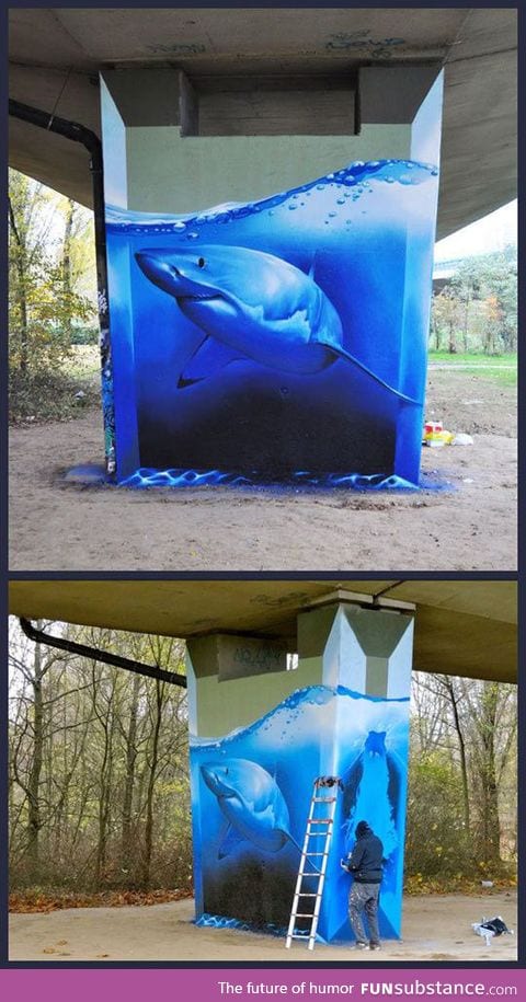 Shark street art