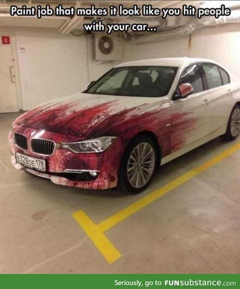 Bloody car paint