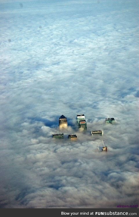 London City from the airplane window