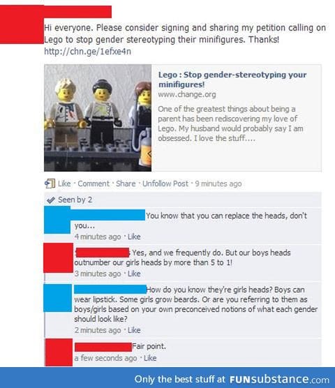 Stop lego stereotyping
