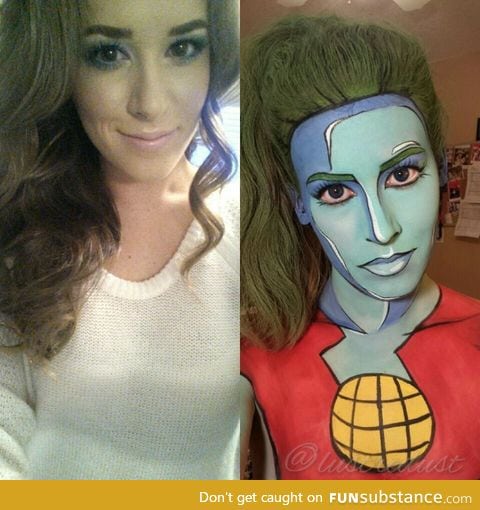 Girl turns herself into Captain Planet