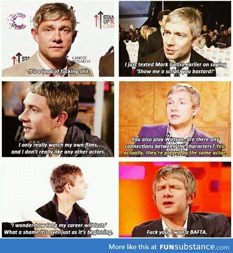 He's got Sherlock's personality in real life