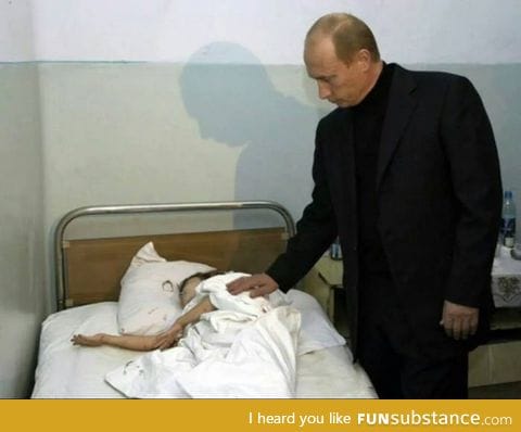 Putin absorbing life force of an innocent child