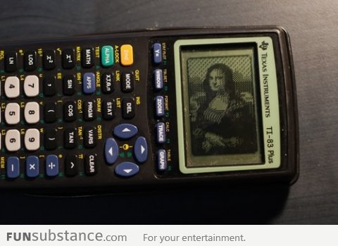 Awesome calculator art: Mona Lisa