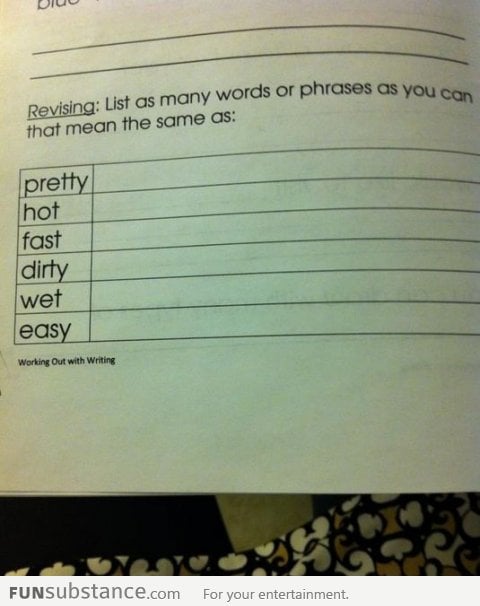 From a Grade 4 English texbook