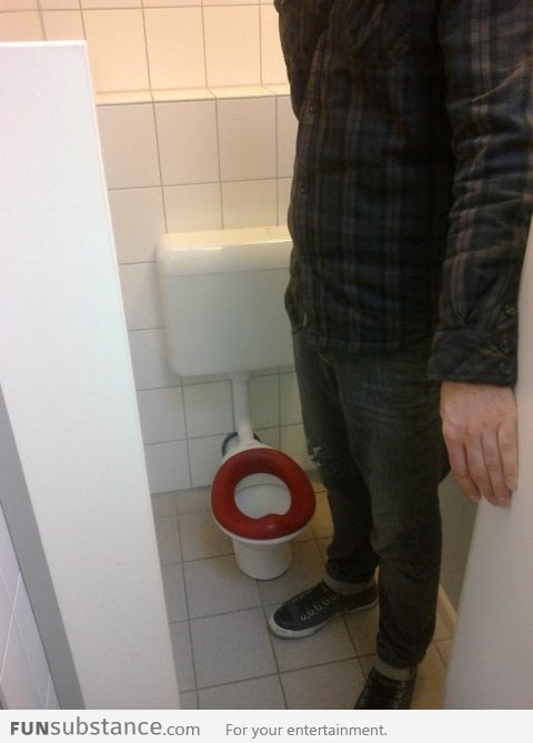 Feel like a giant in kindergarten's toilet