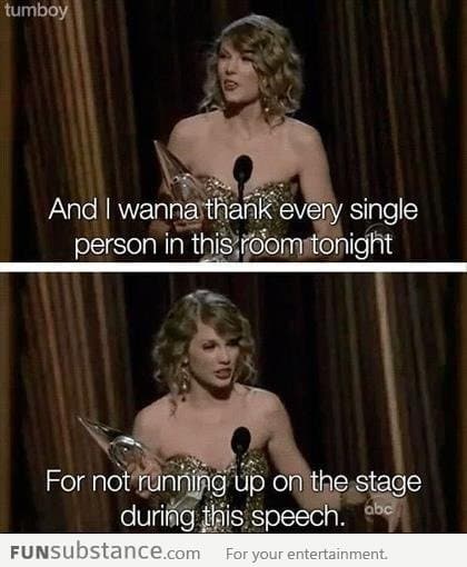 Taylor did a great speech