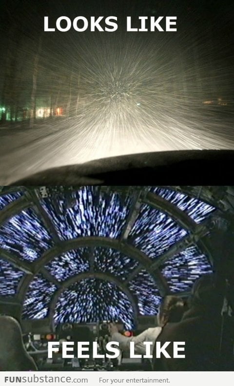 Driving when it's snowing