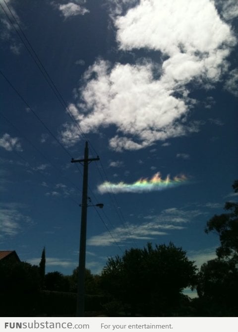 A rainbow cloud