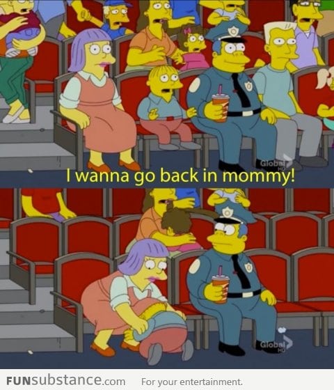 When I watch a horror film with my mum