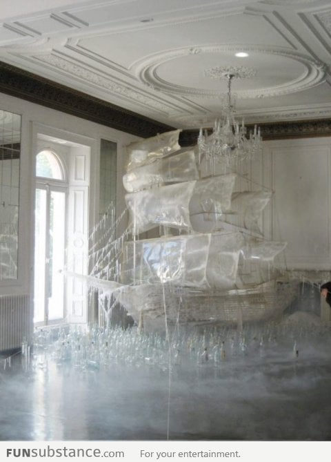 Mind blowing ice sculpture