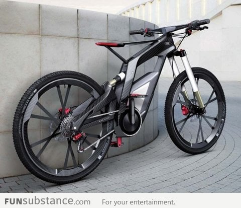 A bicycle designed by Audi