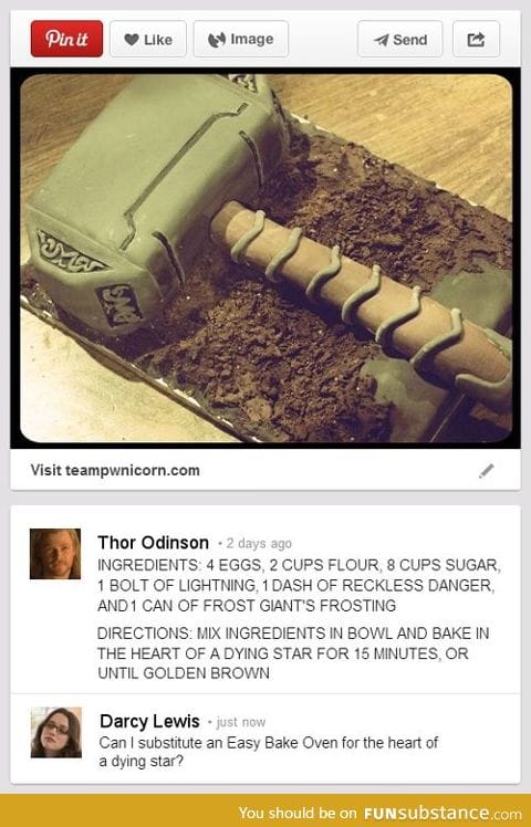 How to Bake a Mjölnir Cake