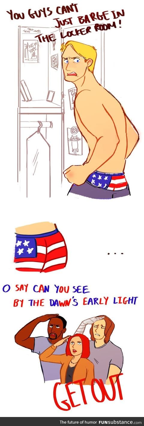 I pledge allegiance, to the flag, on Captain America's butt.