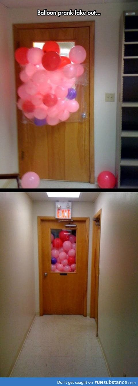Clever balloon prank