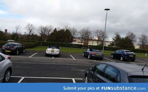 4 assholes, 1 car park